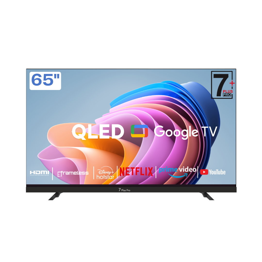 7 Plus Pro 164 cm (65 inches) QLED Google Tv Ultra HD (4K) Ready Smart LED TV 7P-6504